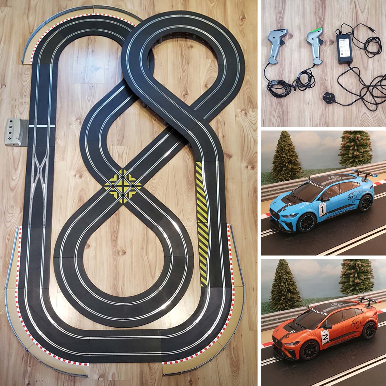 Scalextric Sport 1 32 Figure Of Eight Layout Set Jaguar I Pace Cars Action Slot Racing