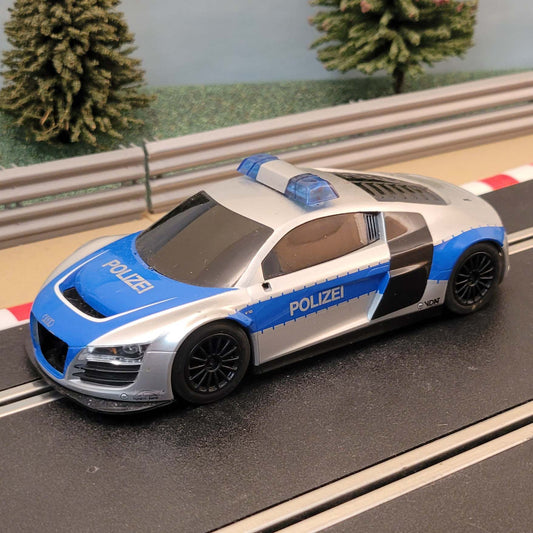 Scalextric 1:32 Car - Audi R8 GT3 Police Polizei Car *Lights & Siren* #GWMS