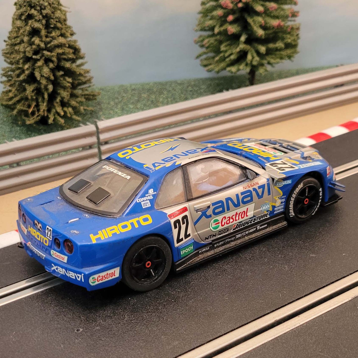 Scalextric 1:32 Digital Car - C2910 Nissan Skyline GTR Xanavi #22 #Q