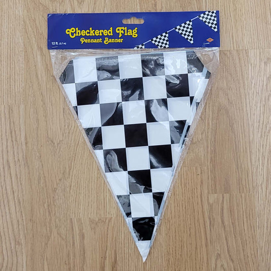 Scalextric Chequered Bunting Flags Pennant Banner NEW