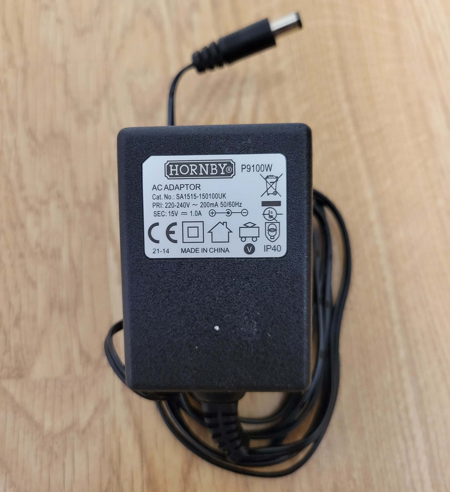 Hornby Mains Power Supply Transformer - 15v Adaptor - P9100