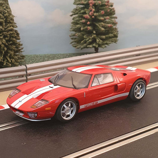 Scalextric 1:32 Car - C2661 Red Ford GT From Top Gear Set *LIGHTS* #Q