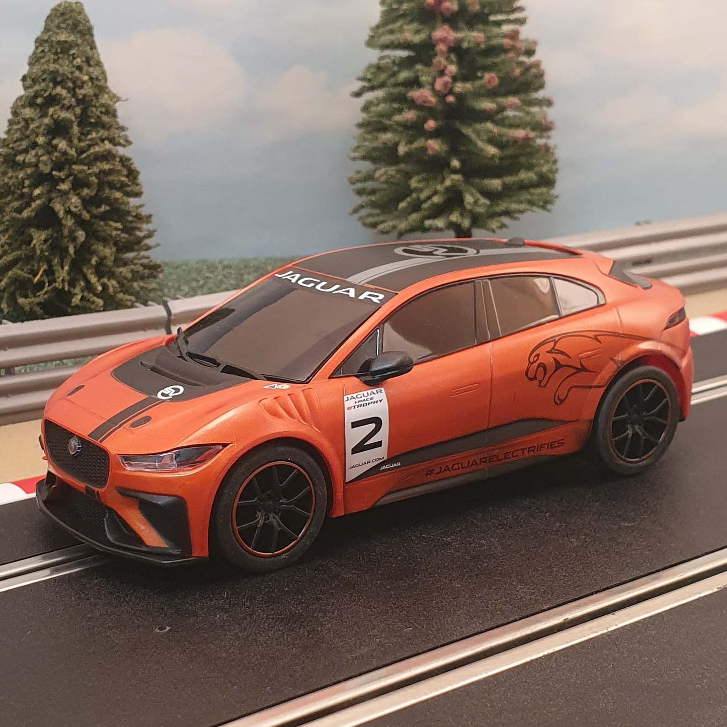 Scalextric 1:32 Car - C1401 Jaguar I-Pace ORANGE #2 #Q