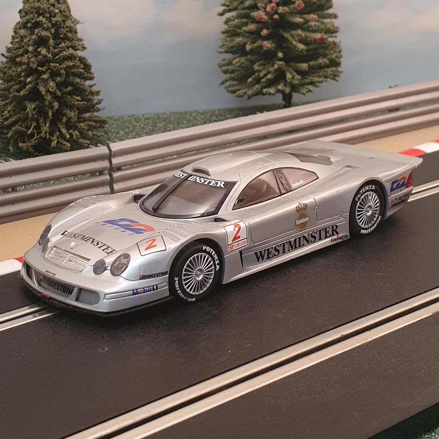 Coche Scalextric 1:32 - C2082 Mercedes CLK Le Mans #2 #Q