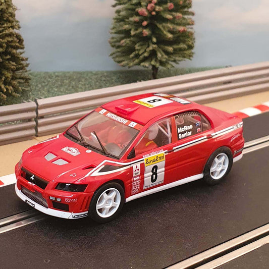 Coche Scalextric 1:32 - C2364A Rojo Mitsubishi Lancer Evo VII WRC #8 *Luces* #D