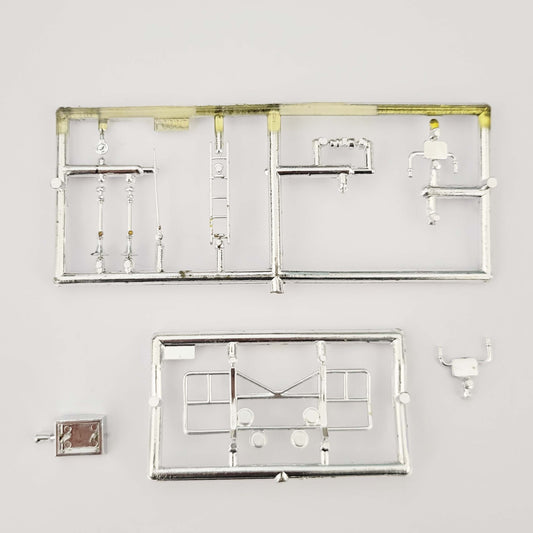 Scalextric 1:32 Lorry spares - L6000 L6001 Chrome Sprue - Grill Mirrors Ladder C