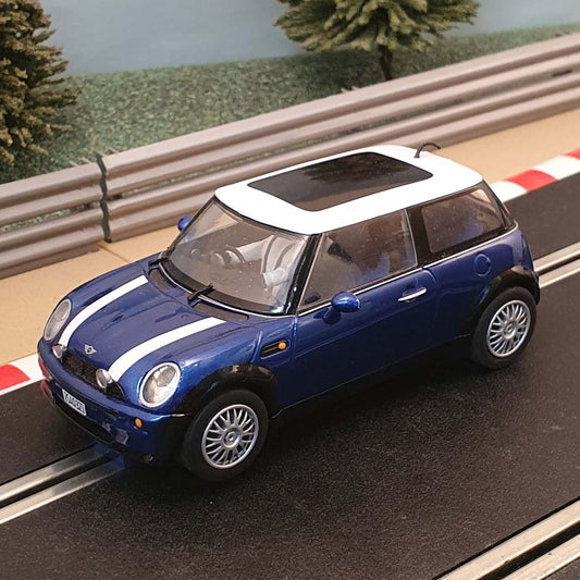 Scalextric 1:32 Car - C2538 Italian Job - Blue BMW Mini Cooper *LIGHTS* #Z