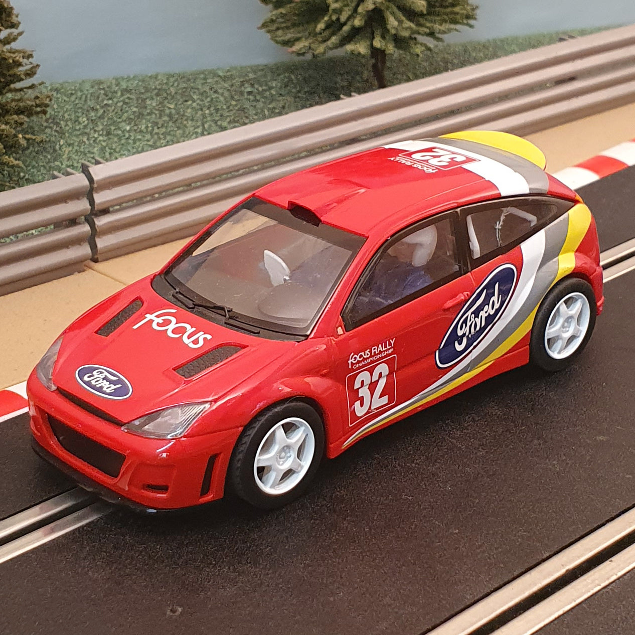 Scalextric 1:32 Car - Red Ford Focus Rally WRC #32 #R