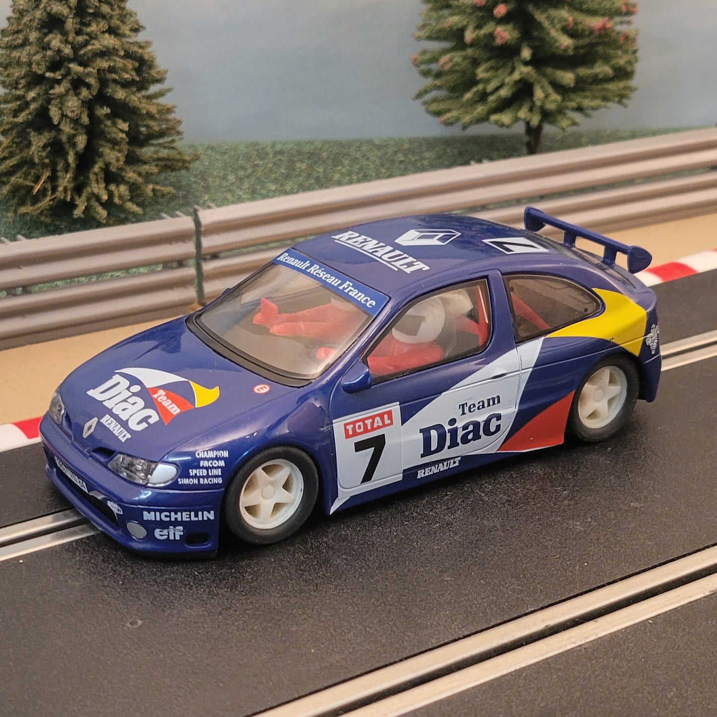 Coche Scalextric 1:32 - C2094 - Renault Mégane Rally # 7 Team Diac *LUCES* #V