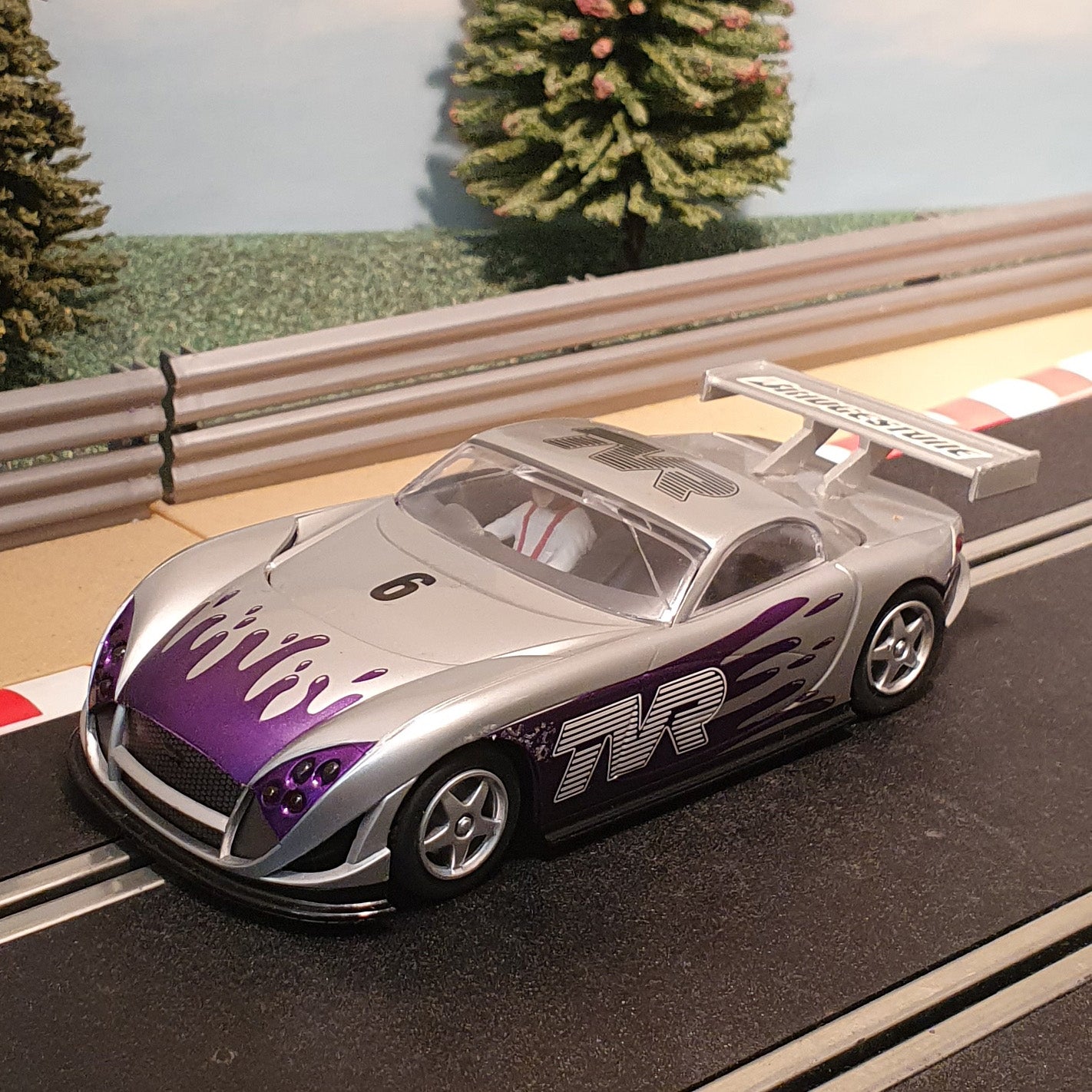 Scalextric 1:32 Car - C2357 Silver TVR Speed 12 #6 #J