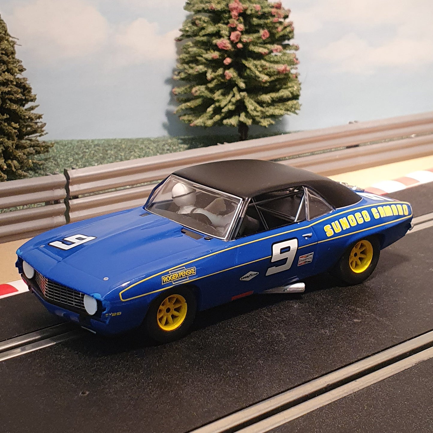 Scalextric 1:32 Car - C2400 Blue Chevrolet Camaro 1969 #9 #J