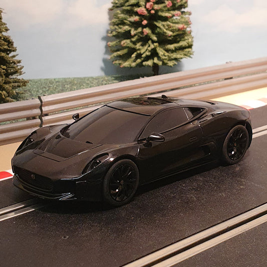 Scalextric 1:32 Car - C3814 Black Jaguar C-X75 *LIGHTS* #MU