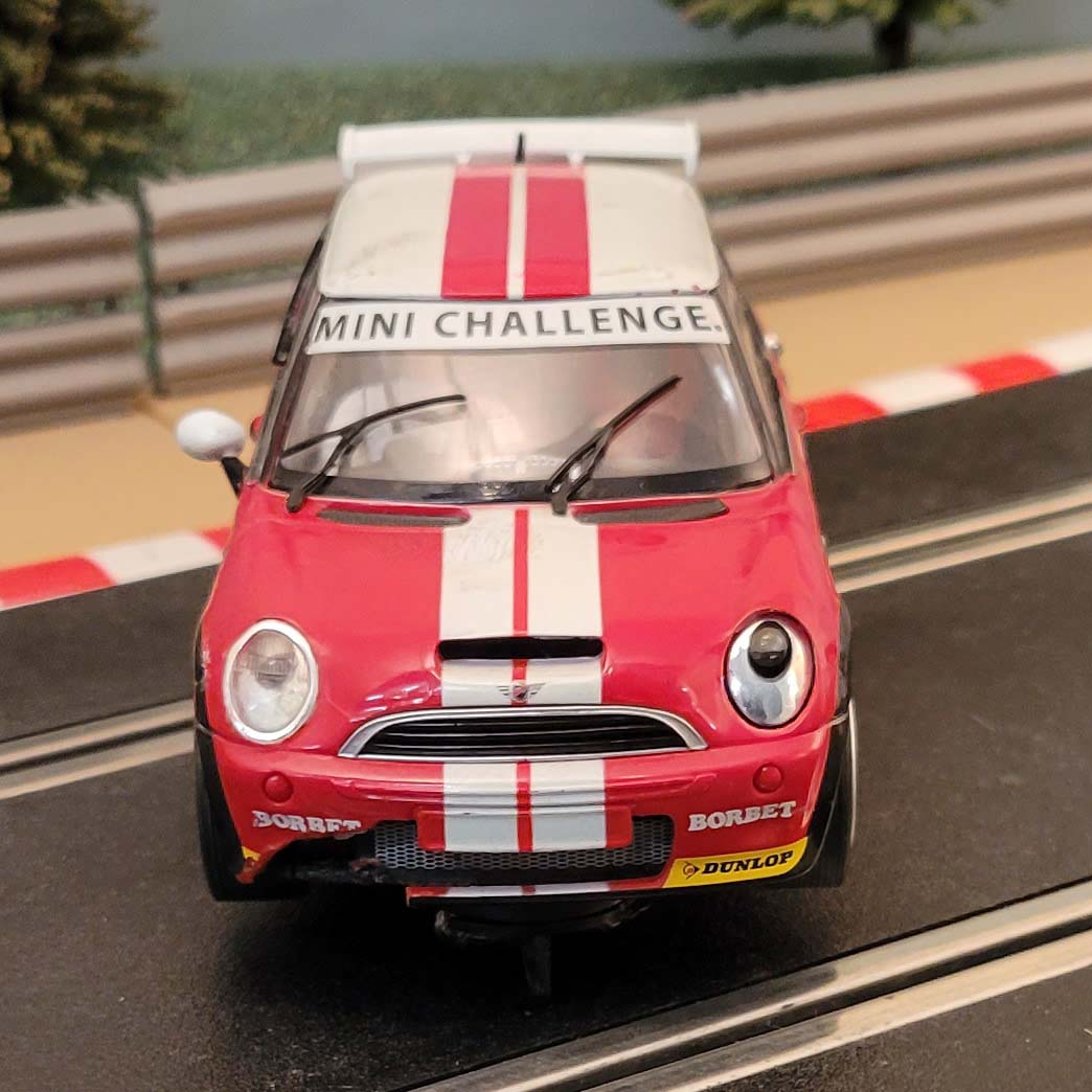 Scalextric 1:32  Car - C3019 Red Mini Cooper Challenge *LIGHTS* #J