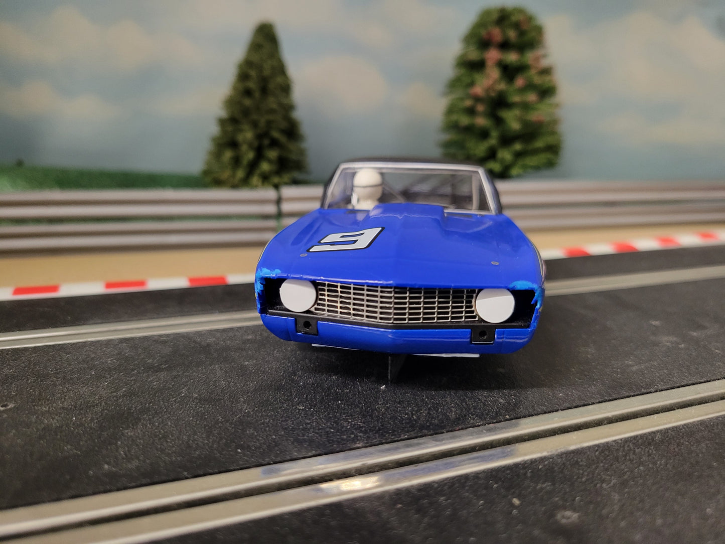 Scalextric 1:32 Car - C2400 Blue Chevrolet Camaro 1969 #9 #J