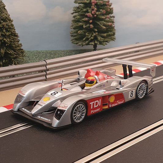 Coche Scalextric 1:32 - C2809 Plata Audi R10 Le Mans *LUCES* #8 #M