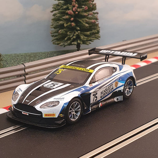 Scalextric 1:32 Car - C4027 Aston Martin Vantage GT3 Haigh #75 *LIGHTS*