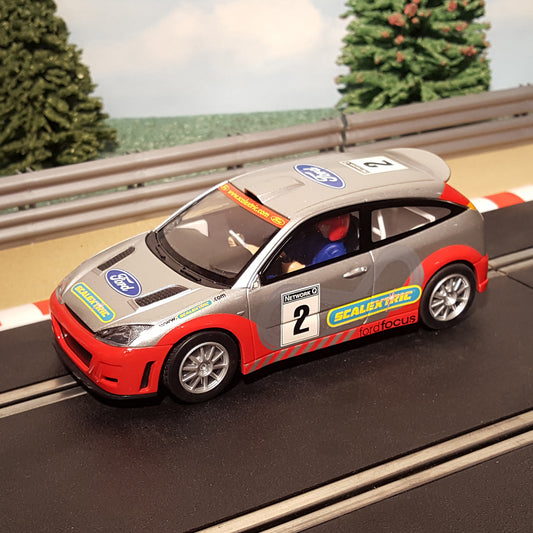 Scalextric 1:32 Car - Red & Silver Ford Focus Rally WRC #2 #M