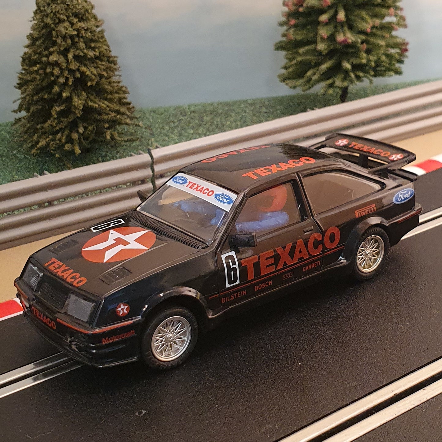 Coche Scalextric 1:32 - C455 Negro Ford Sierra Cosworth Texaco *LUCES* #6 #E