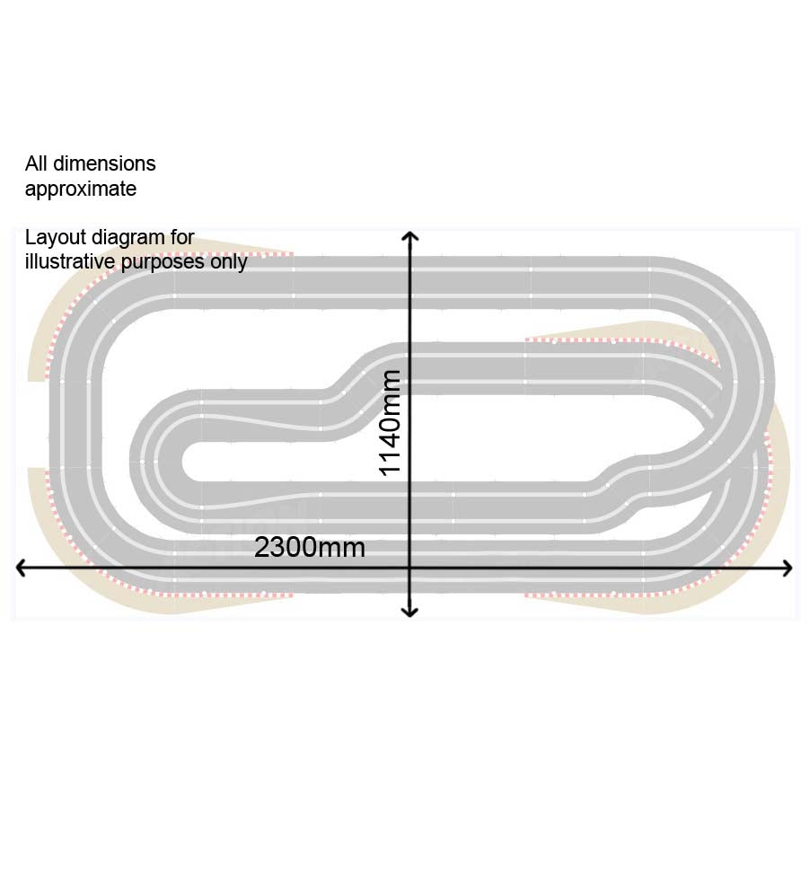 Scalextric Sport 1:32 Juego de pistas - Diseño con puente - Digital #AS9 