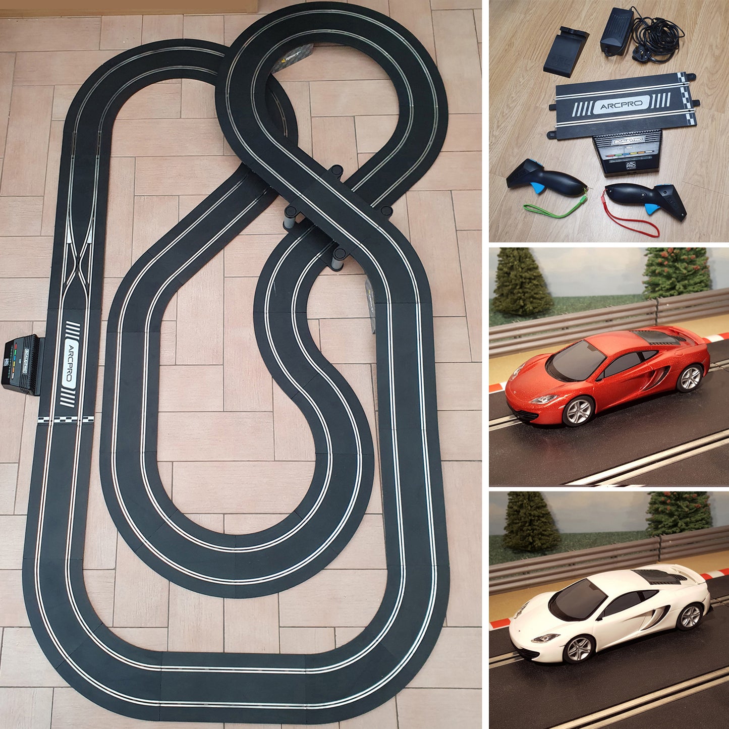 Scalextric Sport 1:32 Track Set Layout With McLaren Cars ARC Pro #AS9