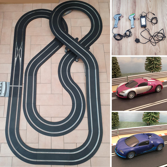 Scalextric Sport 1:32 Track Set Layout With  Bugatti Veyron Cars DIGITAL #AS9