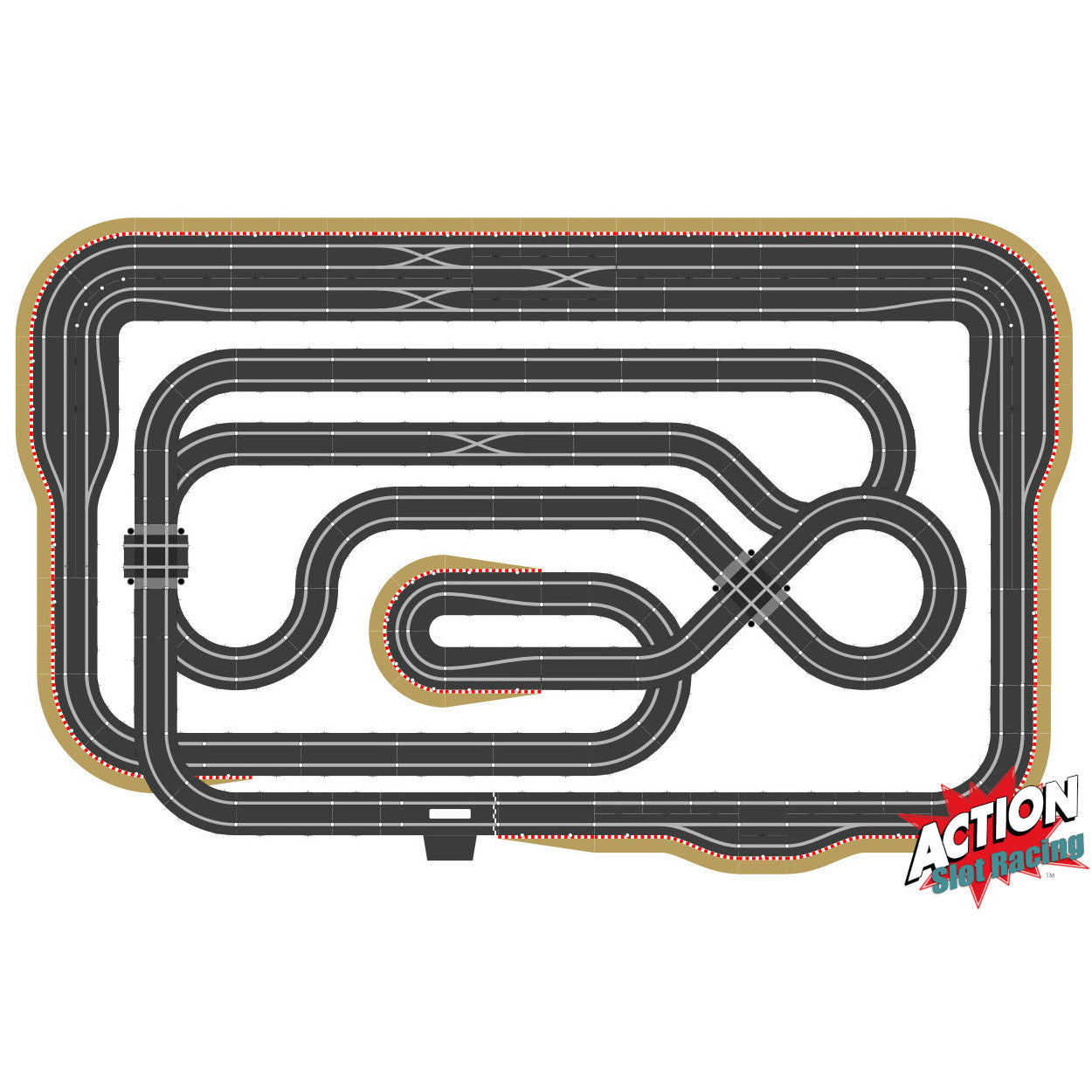 Scalextric Sport 1:32 Track Set - Huge Layout Digital ARC Pro AS15 ...