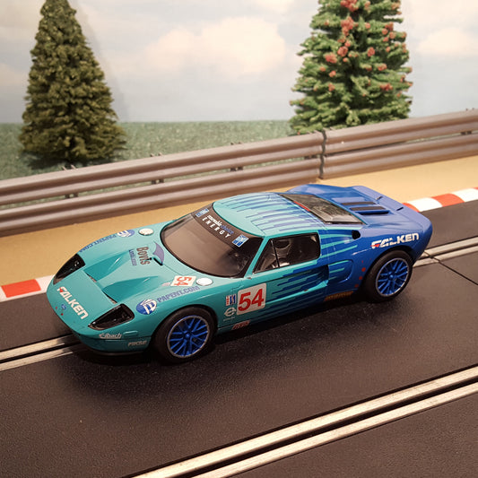 Scalextric 1:32 Car - C3136 Blue Ford GT40 Black Swan Racing *LIGHTS* #54 #FMS