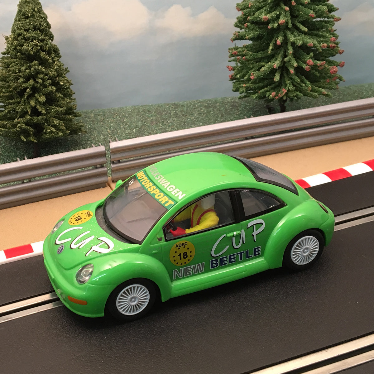 Coche Scalextric 1:32 - Verde VW Volkswagen Escarabajo #18 #MLS