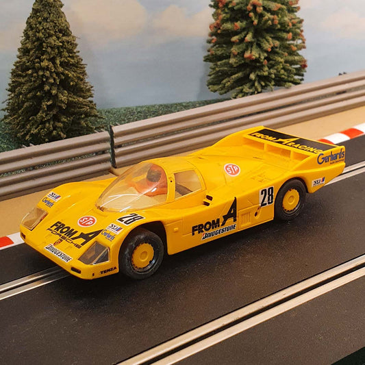 Scalextric 1:32 Car - Yellow Porsche Le Mans FromA #28 #E