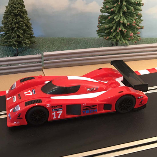 Coche de arranque Scalextric 1:32 - Prototipo rojo de Le Mans n.º 17