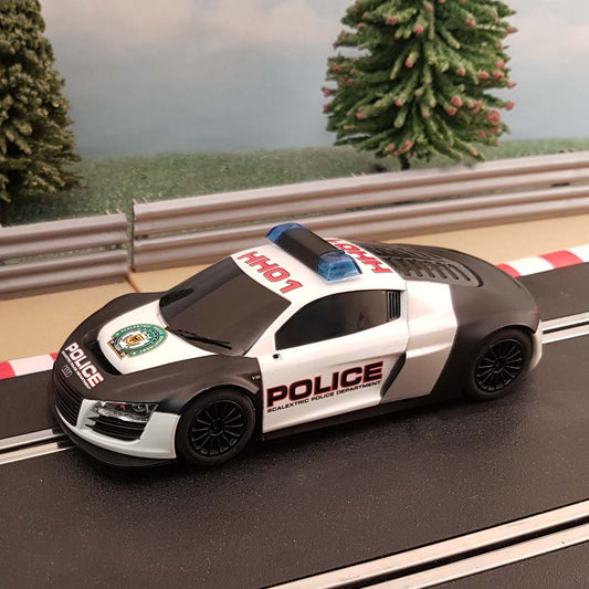 Scalextric 1:32 Car - C3457 Audi R8 GT3 Police Car *Lights & Siren* #A