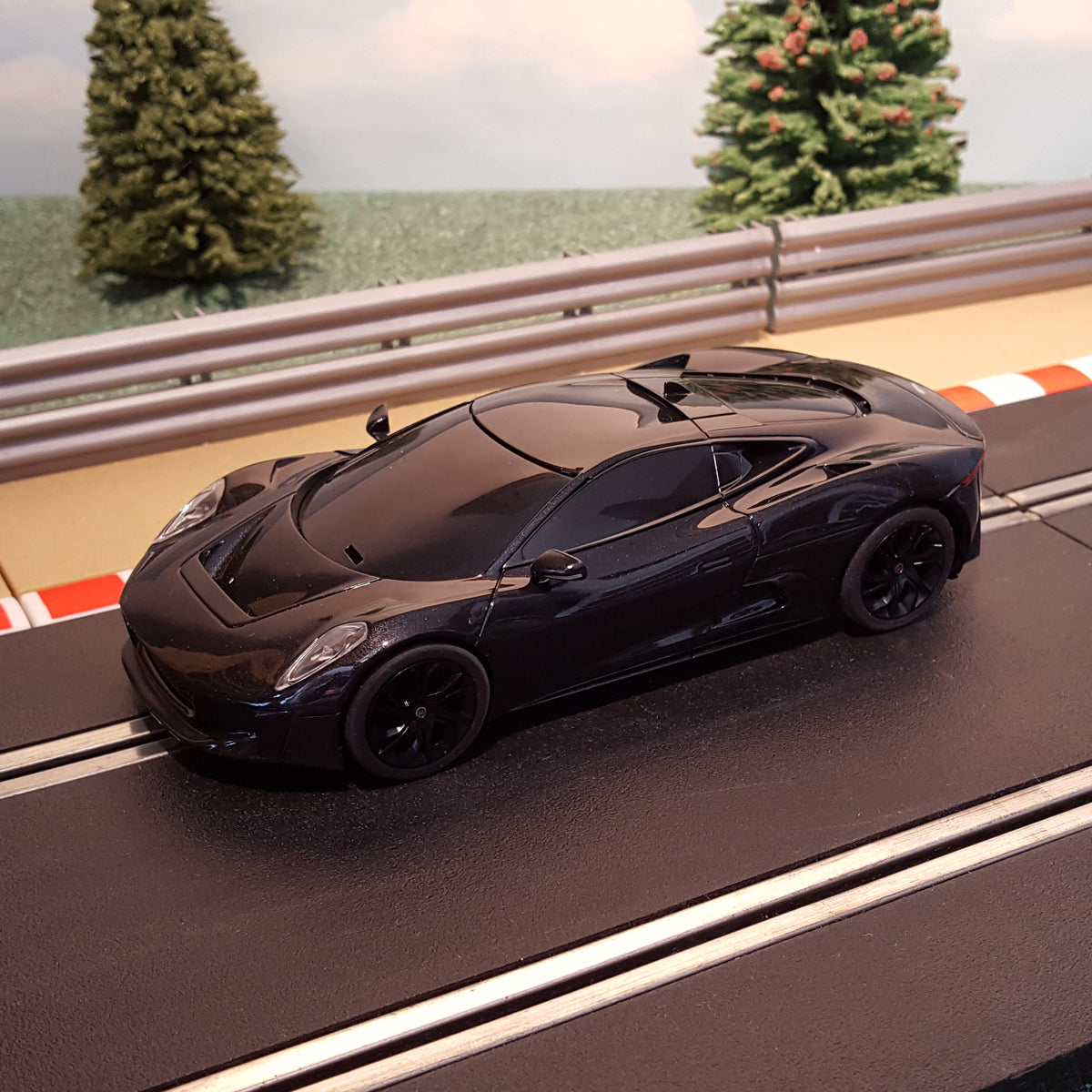 Scalextric 1:32 Car - C3814 Black Jaguar C-X75  #J