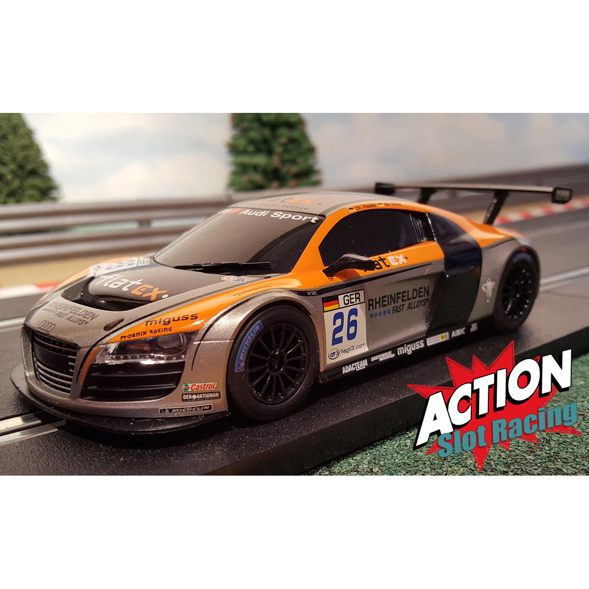 Scalextric 1:32 Car - Audi R8 GT3 FlatEX #26