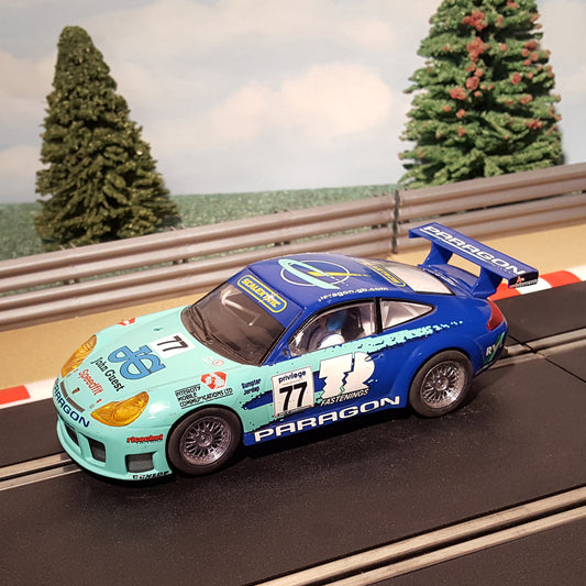 Scalextric 1:32 Car - Porsche 911 GT3R #77 John Guest Paragon *LIGHTS* #M